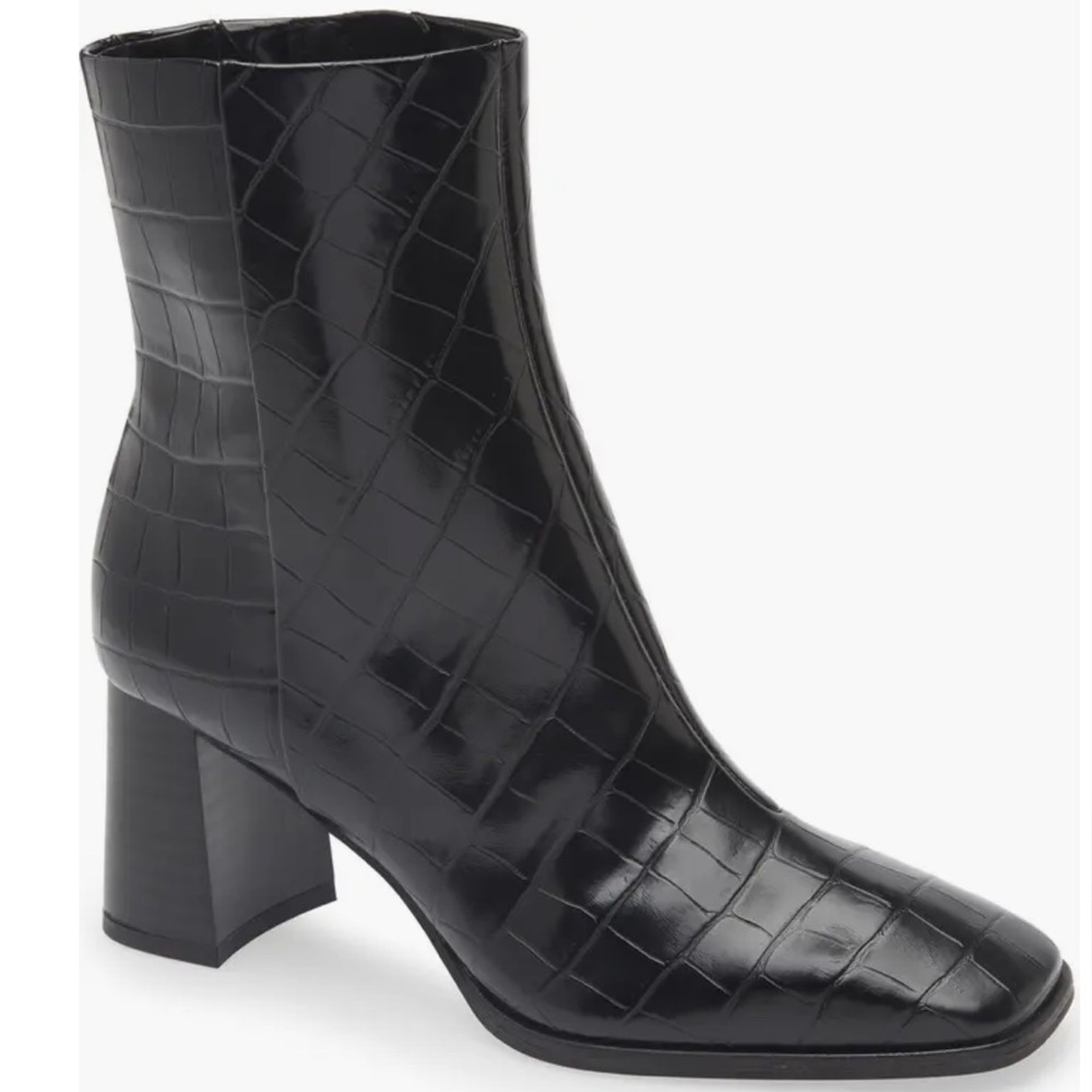 NORMANDY Block Heel Vegan Bootie New Size 7